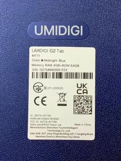 UMIDIGI Android Tablet 13,Tablet 10.1 Zoll 2024 Newest, G2 Tab Tablet,WiFi 6/BT5.0,8GB(4+4)+64GB/TF