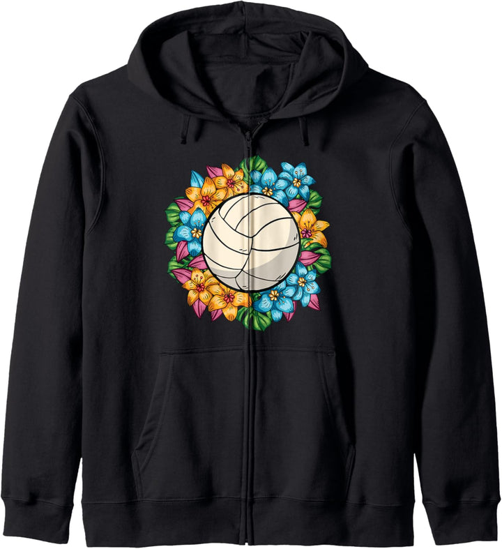 Volleyball Girl - Blumen für die Spielerin Kapuzenjacke
