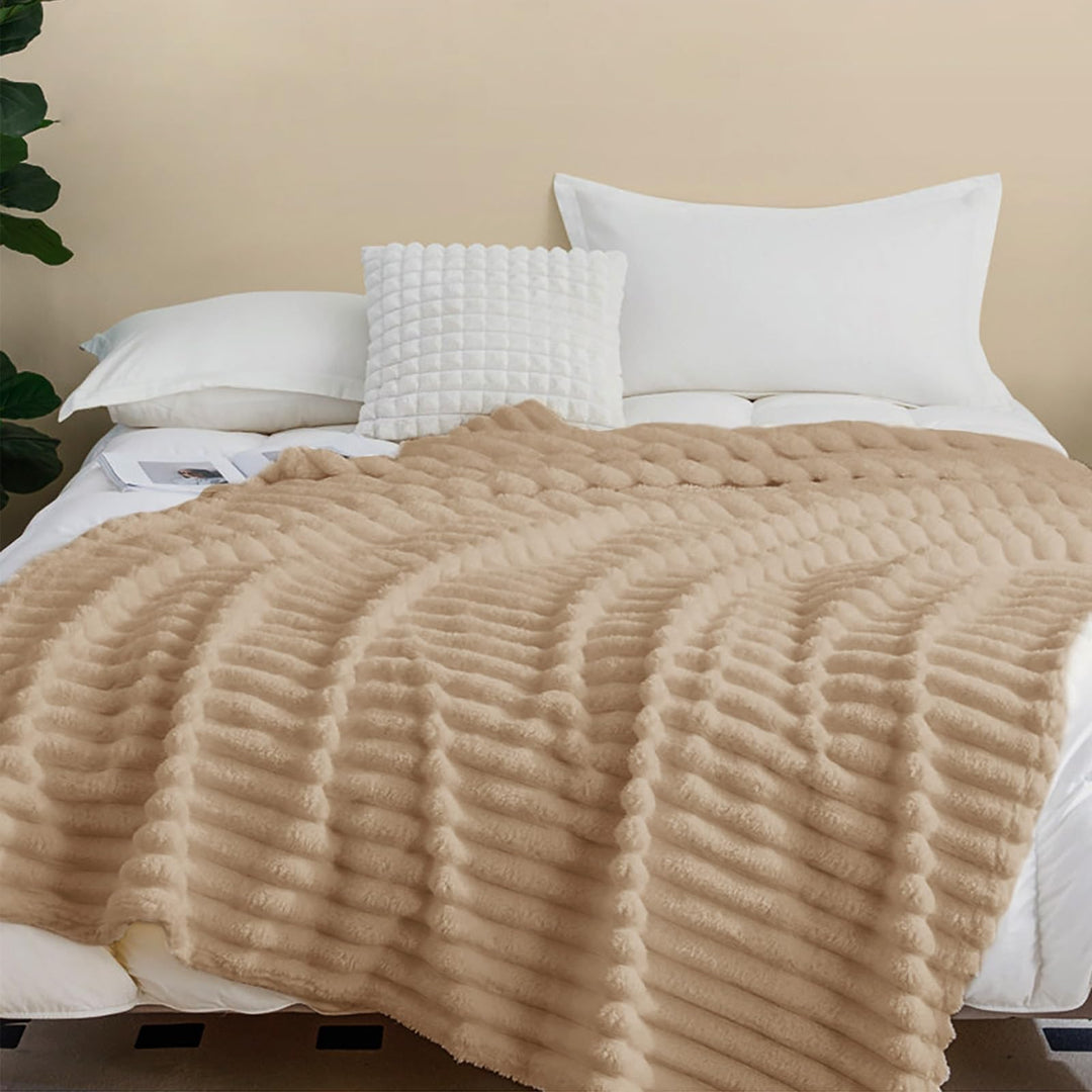 CALIYO Kuscheldecke Flauschig Decke Wohndecke Warme Cord-Fleece Wolldecke Dicke Sofadecke Couchdecke