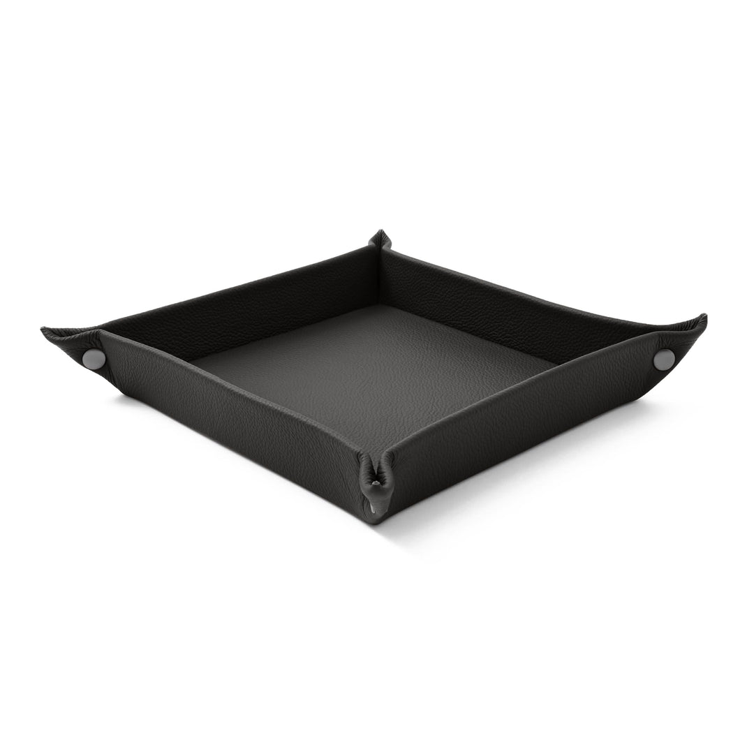 Eglooh - Iris - Taschenleerer aus echtem Leder Anthrazit Grau - Schreibtisch-Organizer mit modernem