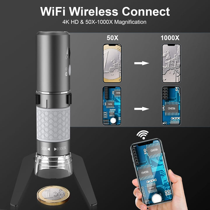 Halterung aus Aluminiumlegierung für Digital-USB-/WLAN-Mikroskop, Universal-Metallrahmen mit Trageta
