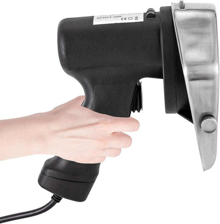 SHZICMY 120W Dönerschneider, Profi elektrisches Schneidemesser/Kebabmesser, 0-10mm Schneiddicke, Tür