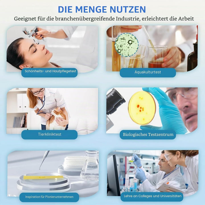 Trinokulares optisches Mikroskop, 40- bis 5000-fache Vergrösserung, wissenschaftliches Profimikrosko