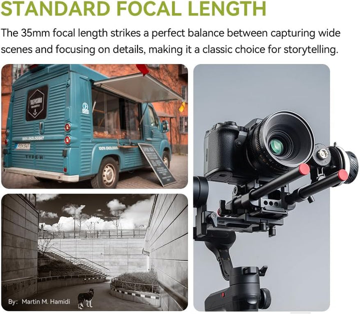 TTArtisan 35 mm CINE T2.1 Dual Bokeh Metallgehäuse Objektiv für Sony E Mount – Schwarz CINE T2.1 Dua