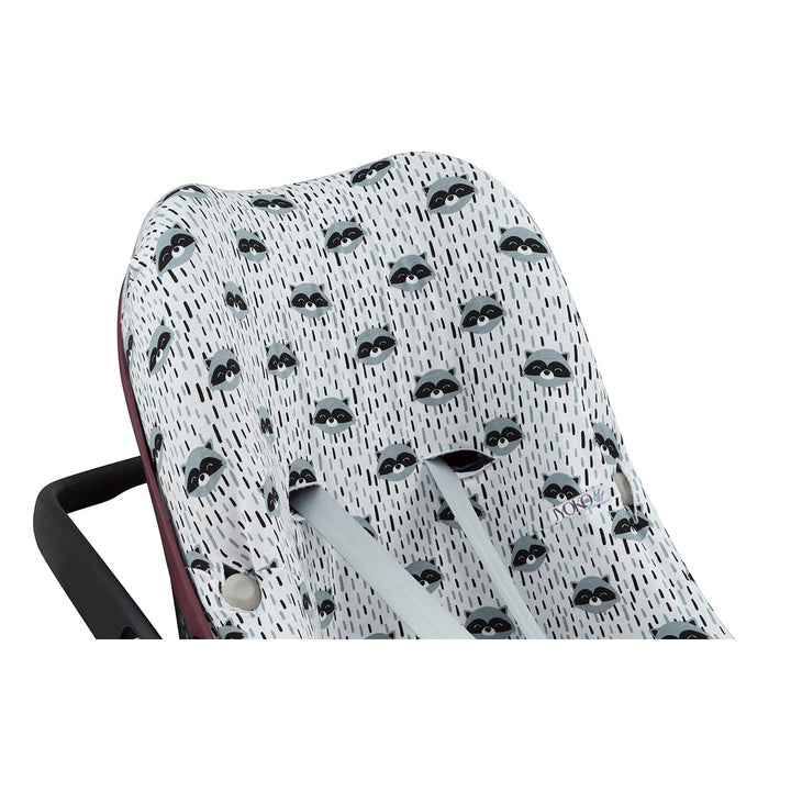 JYOKO Kids Baumwollbezug für Autositz kompatibel mit Pebble Maxi Cosi, Bebe Confort (Raccoon), Racco