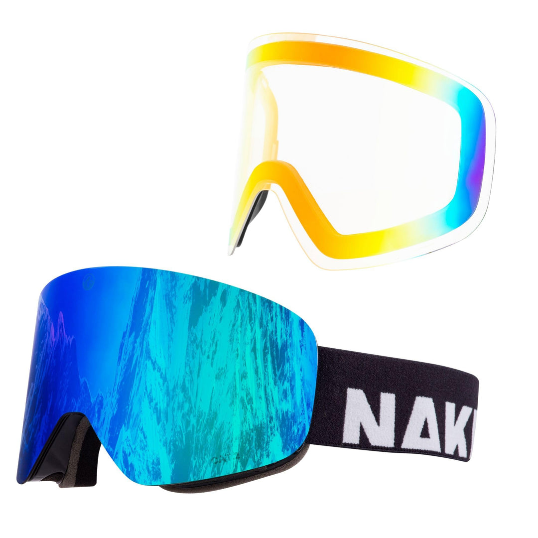 NAKED Optics The TROOP EVO Skibrille Männer, Ski Brille Frauen, Snowboardbrille, Skibrille mit Wechs