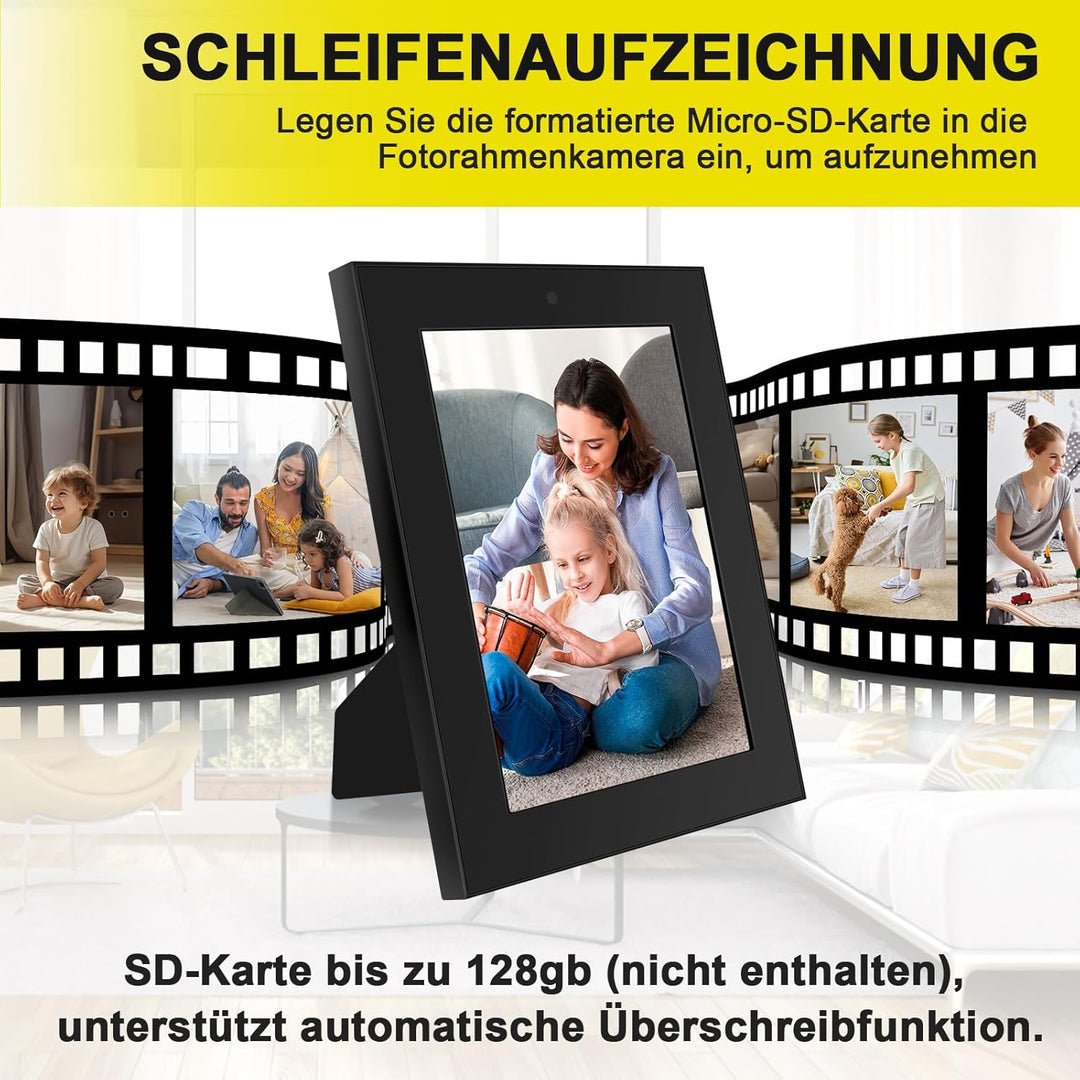 LXMIMI Bilderrahmen Kamera HD 1080P Kleine-Kamera, Fotorahmen Videokamera, Bilderrahmen Kleine Kamer