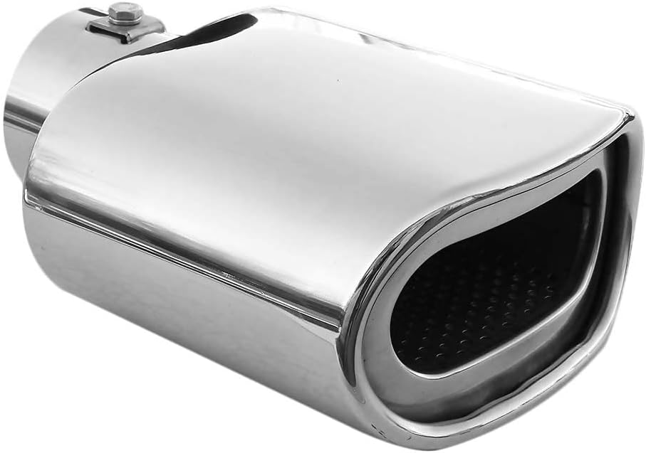 Auspuffblende Oval Endrohr Edelstahl Auto Endrohrblenden Auspuffendrohr Auspuffrohr Tuning Universel