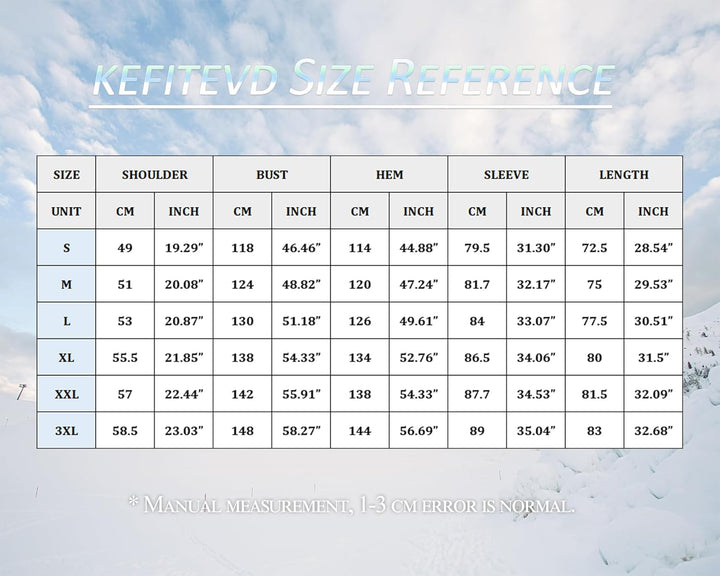 KEFITEVD Herren Winterjacke Wasserabweisende Warm Gefüttert Skijacke Outdoorjacke mit Abnehmbarer Ka