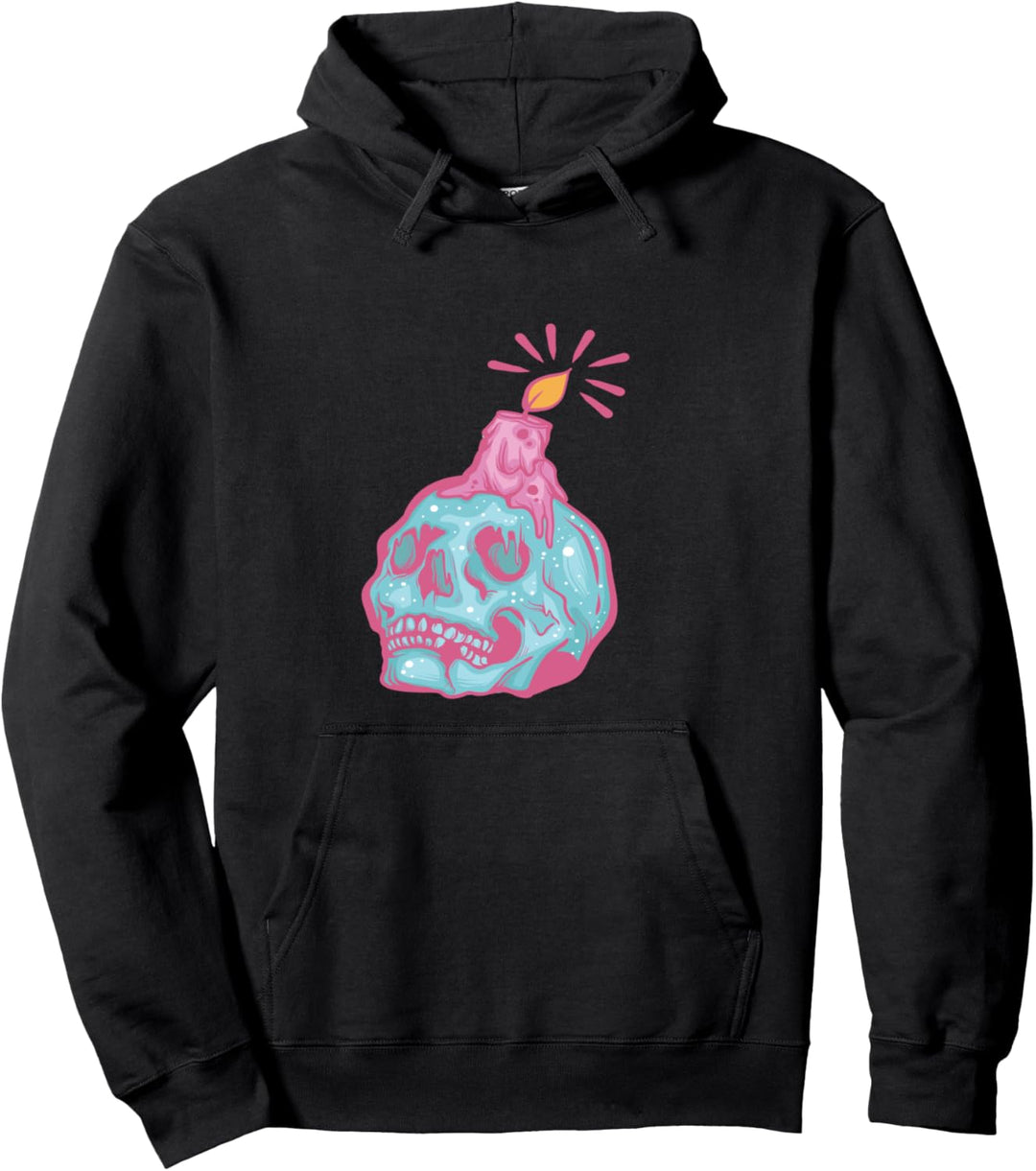 Ästhetische Pastell Gothic Schädel Pullover Hoodie