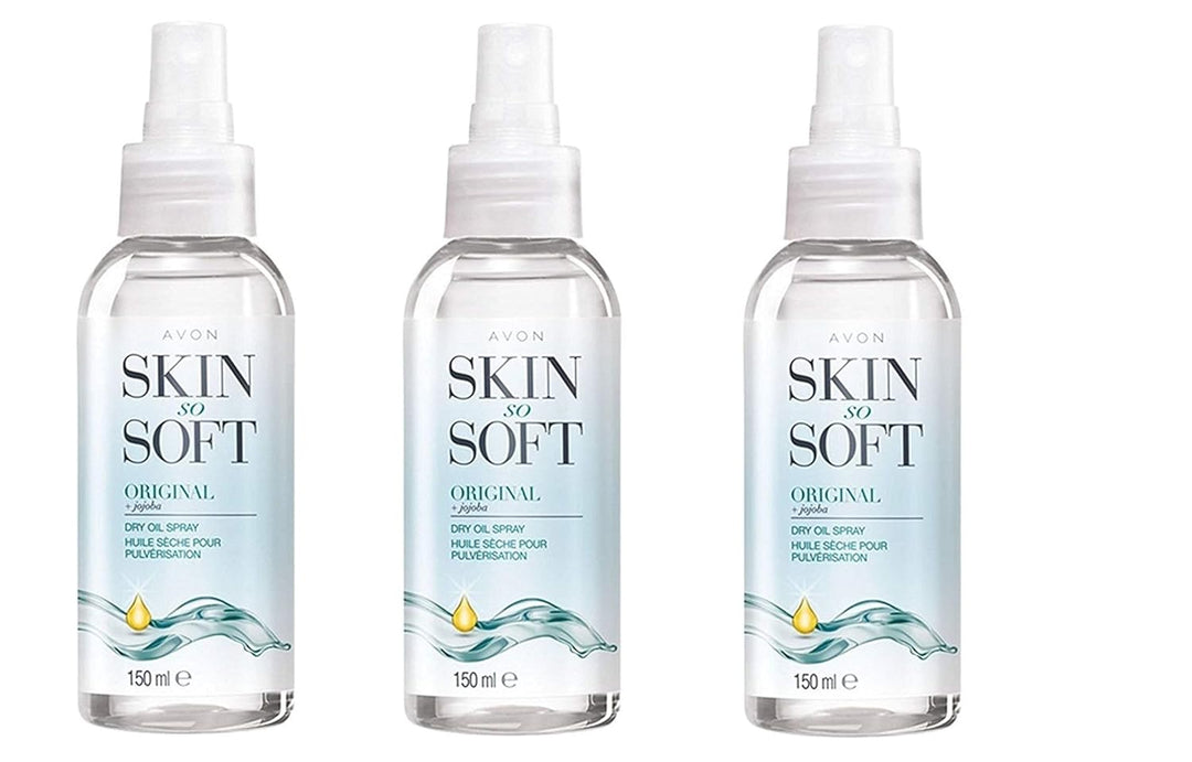 Avon Skin So Soft Original Dry Oil Body Spray Jojoba, 3er Pack (3 x 150 ml)