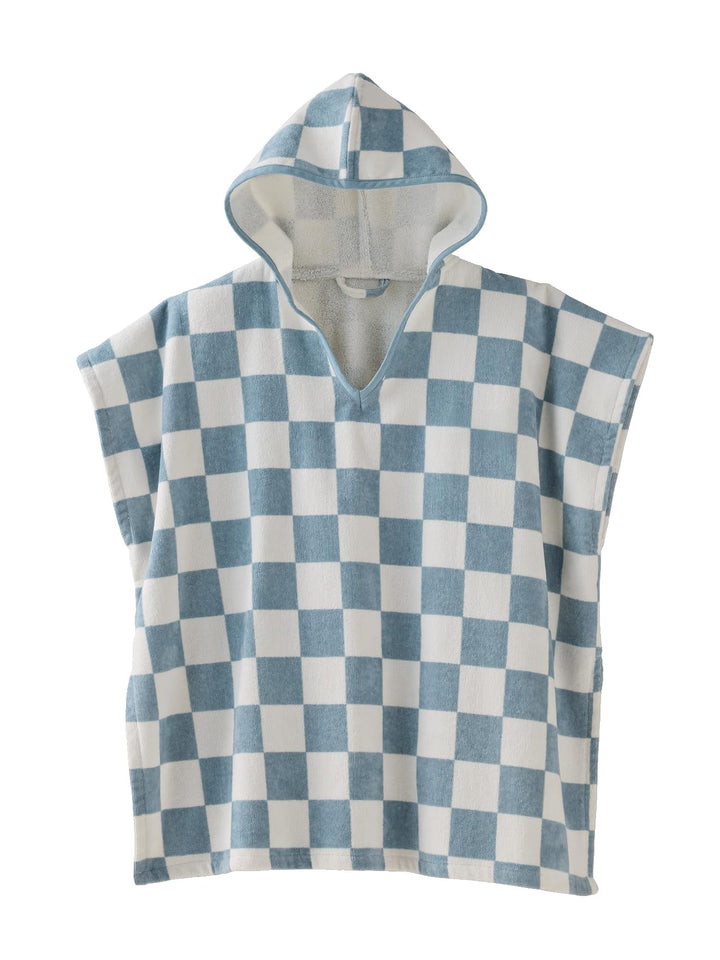 Vertbaudet Kinder Badeponcho mit Recycling-Baumwolle BLEU 86-98, BLEU 86-98