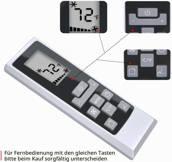 Neue 5515110611 Ersatzfernbedienung kompatibel mit DeLonghi Klimaanlage PAC AN112, PACAN270G1W