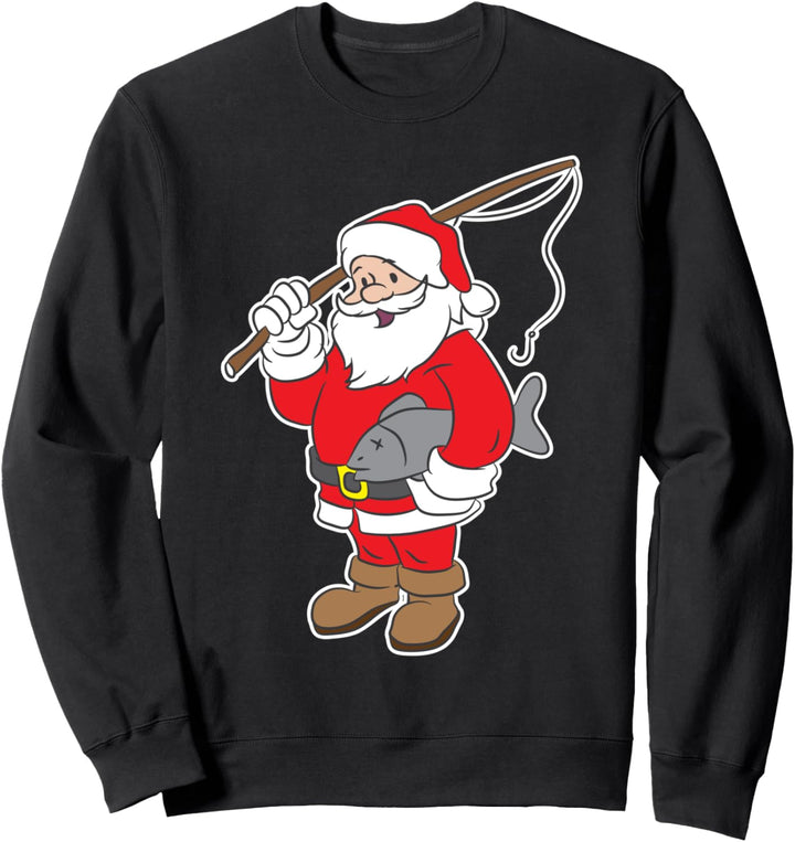Weihnachtsmann, lustig, niedlich, zum Angeln, Weihnachten Sweatshirt