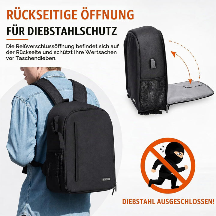 CADeN Kamerarucksack Camera Backpack Wasserabweisend Kameratasche Fototasche Kompatibel mit Sony Can