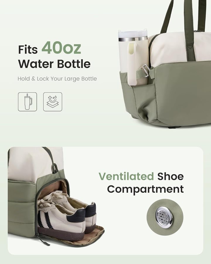 LOVEVOOK Sporttasche Reisetasche Klein Damen, Leichte Puffer Weekender Travel Bag Kliniktasche Gebur