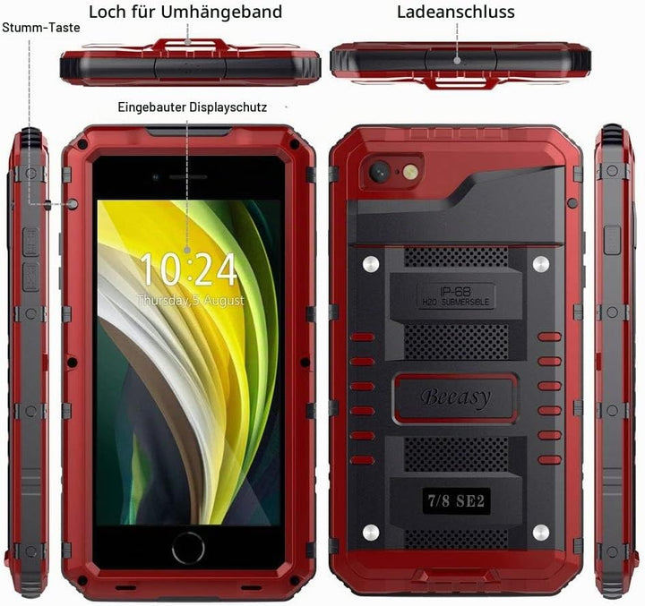 Beeasy für iPhone SE 2020/2022 Hülle, iPhone 8/7 Hülle Wasserdicht Outdoor Case Stossfest Panzerhüll