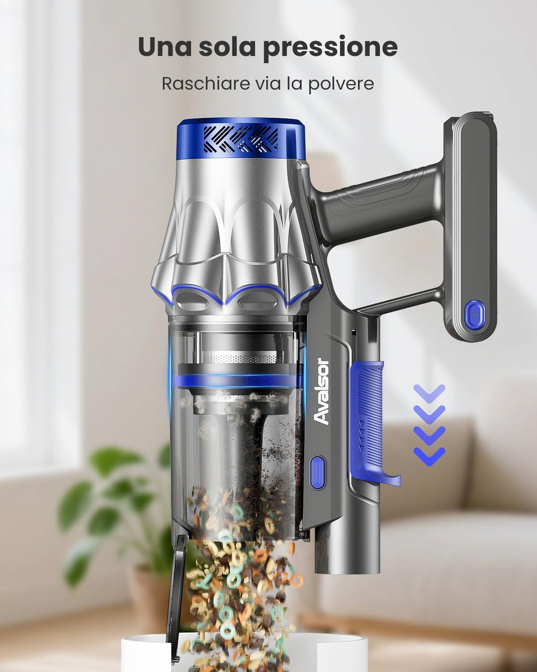 Avalsor 50KPA/600W/70mins Staubsauger Kabellos