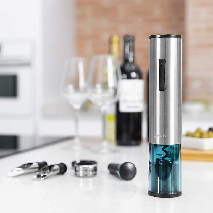 Cecotec InstantCork 1000 Gourmet Elektrischer Korkenzieher. Öffnet Flaschen in nur 8 Sekunden, funkt
