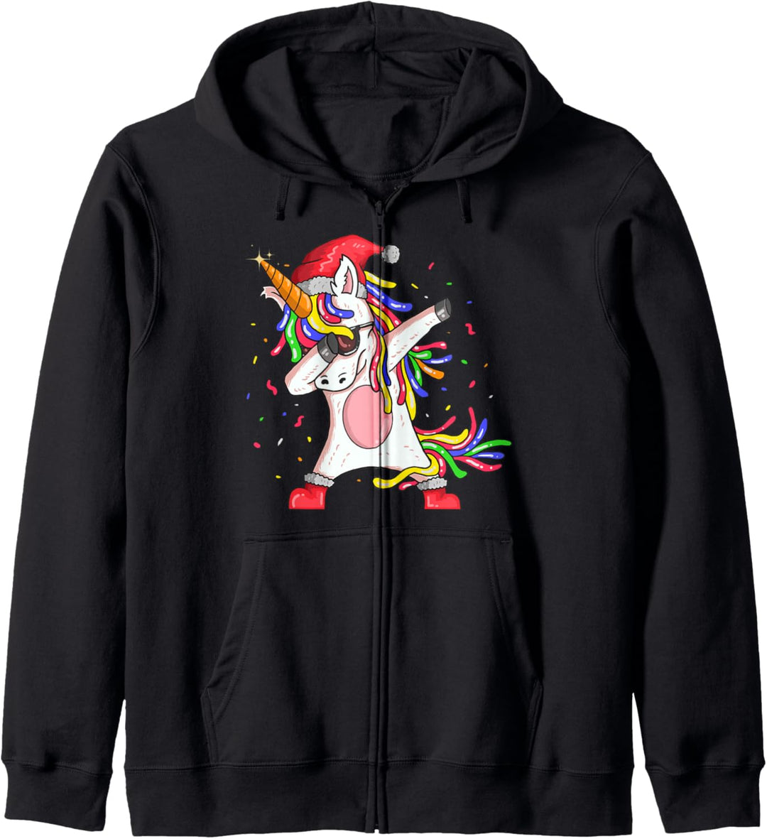Weihnachtsmütze Kinder Mädchen Weihnachten Dabbing Einhorn Kapuzenjacke