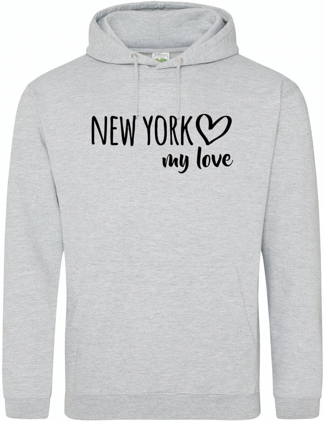 Huuraa Unisex Hoodie New York My Love Pullover Vegan Grösse S für alle Fans von New York USA Geschen