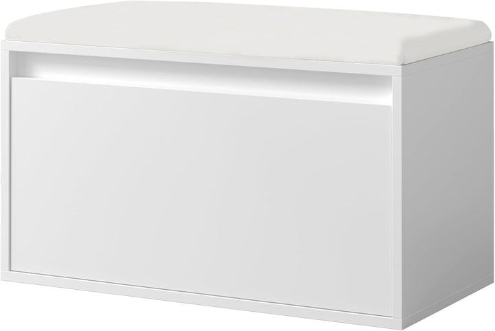 [en.casa] Sitzbank Degerfors mit Schublade 80 x 39 x 45 cm Schuhbank Schuhtruhe mit Sitzfläche Garde