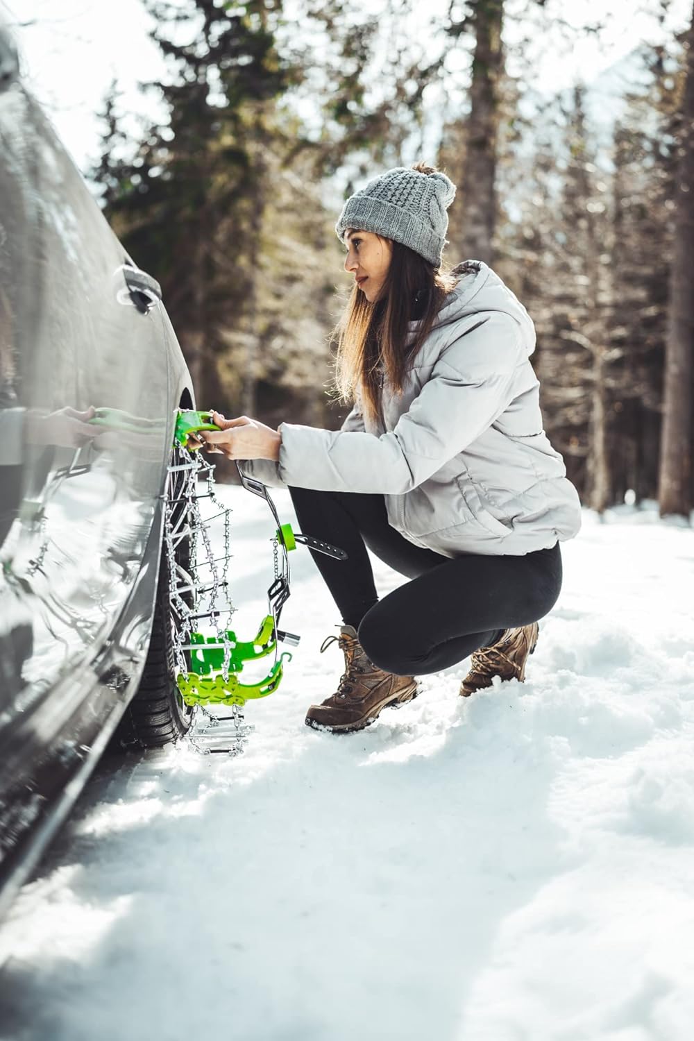 Veriga T-A70 TRACTIVA AUTO Laufflächen Schneeketten Satz (1 Paar= 2 Stück) automatische Spannung & k