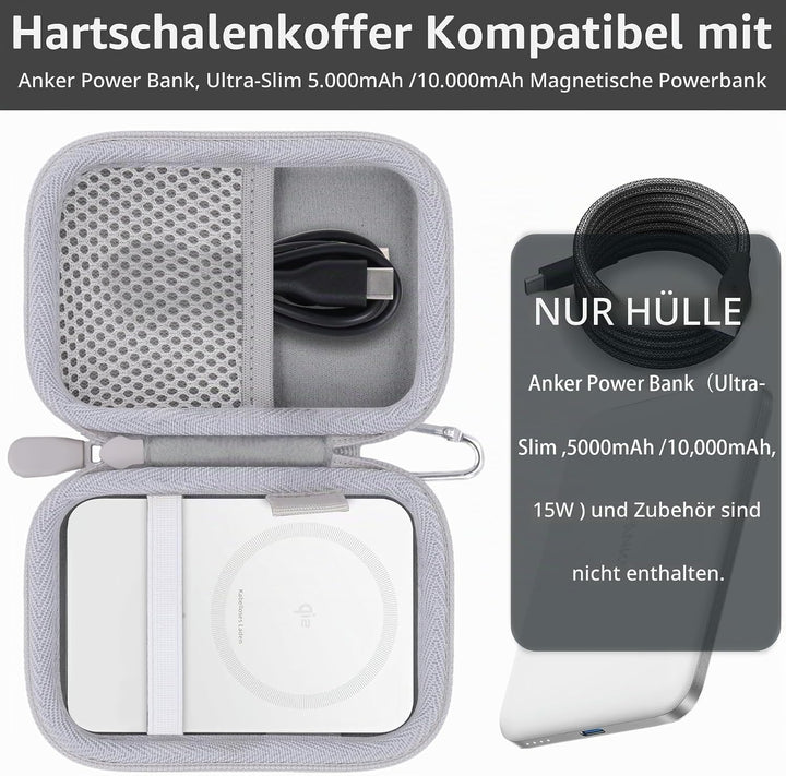Khanka Etui für Anker Nano/MagGo PowerBank, Ultra-schlankes 5.000mAh/10.000mAh Magnetisches Akkupack