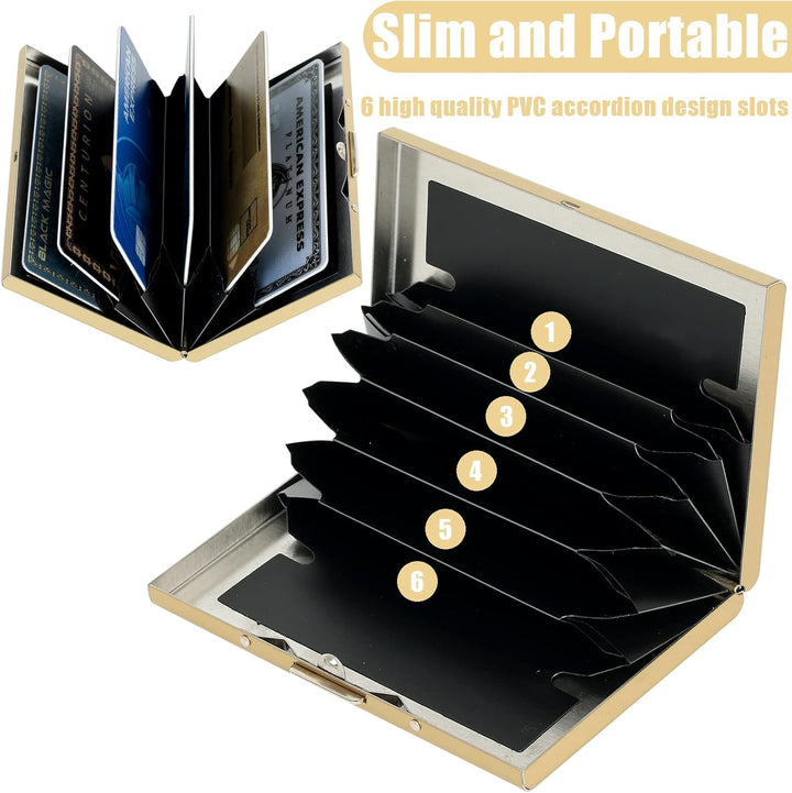 BONSYL® Kreditkartenetui aus Metall, RFID Blockierendes Edelstahl Kartenetui, Ultradünne Metall Geld