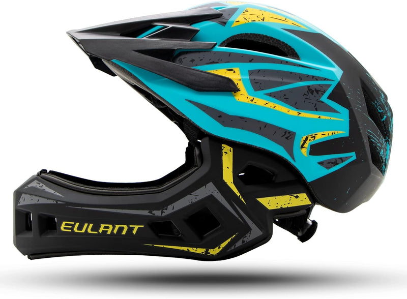 EULANT Fahrradhelm mit Kinnschutz für Jugendliche,Kinder Fullface Helm,BMX helme Jungen,Downhill Hel