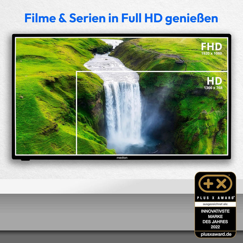 MEDION P14093 (MD 30043) 100,3 cm (40 Zoll) Full HD Fernseher (Android TV, Smart TV, HDR, Netflix, P