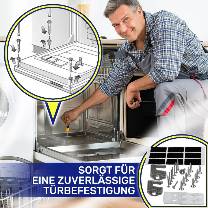 Montagesatz für Befestigung Tür an Frontblende des Geschirrspüler Vollintegrierbar mit dem Originalc