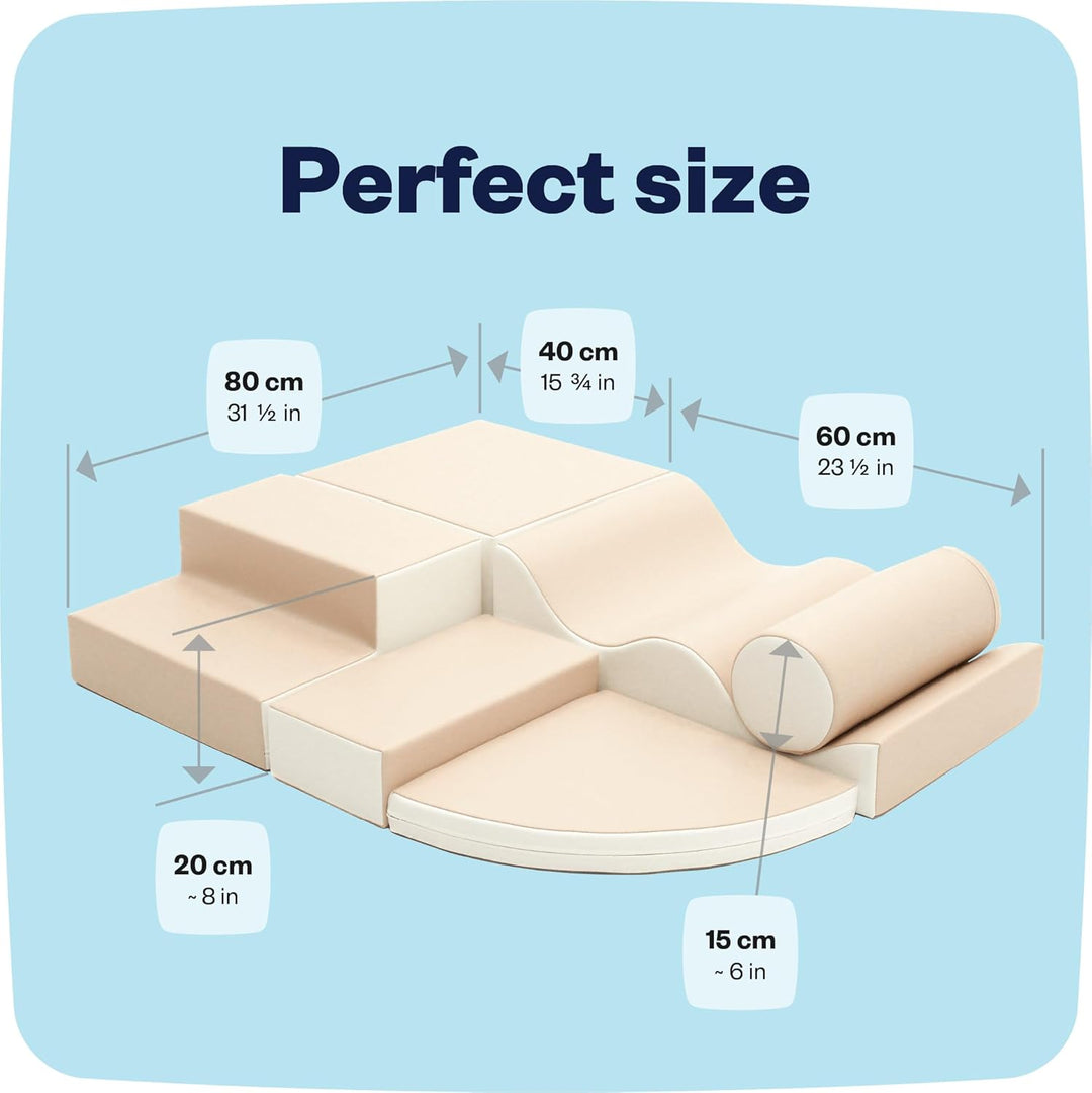 IGLU SOFT PLAY 6er Softbausteine Set für Kinder – XXL Kletterbausteine & Schaumstoff-Bausteine – Abe