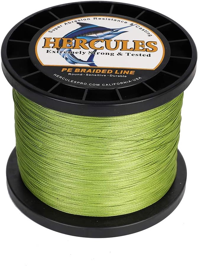 HERCULES Super Cast 100m - 2000m Yards Geflochtene Angelschnur 10lb - 300lb Test für Salzwasser Süss