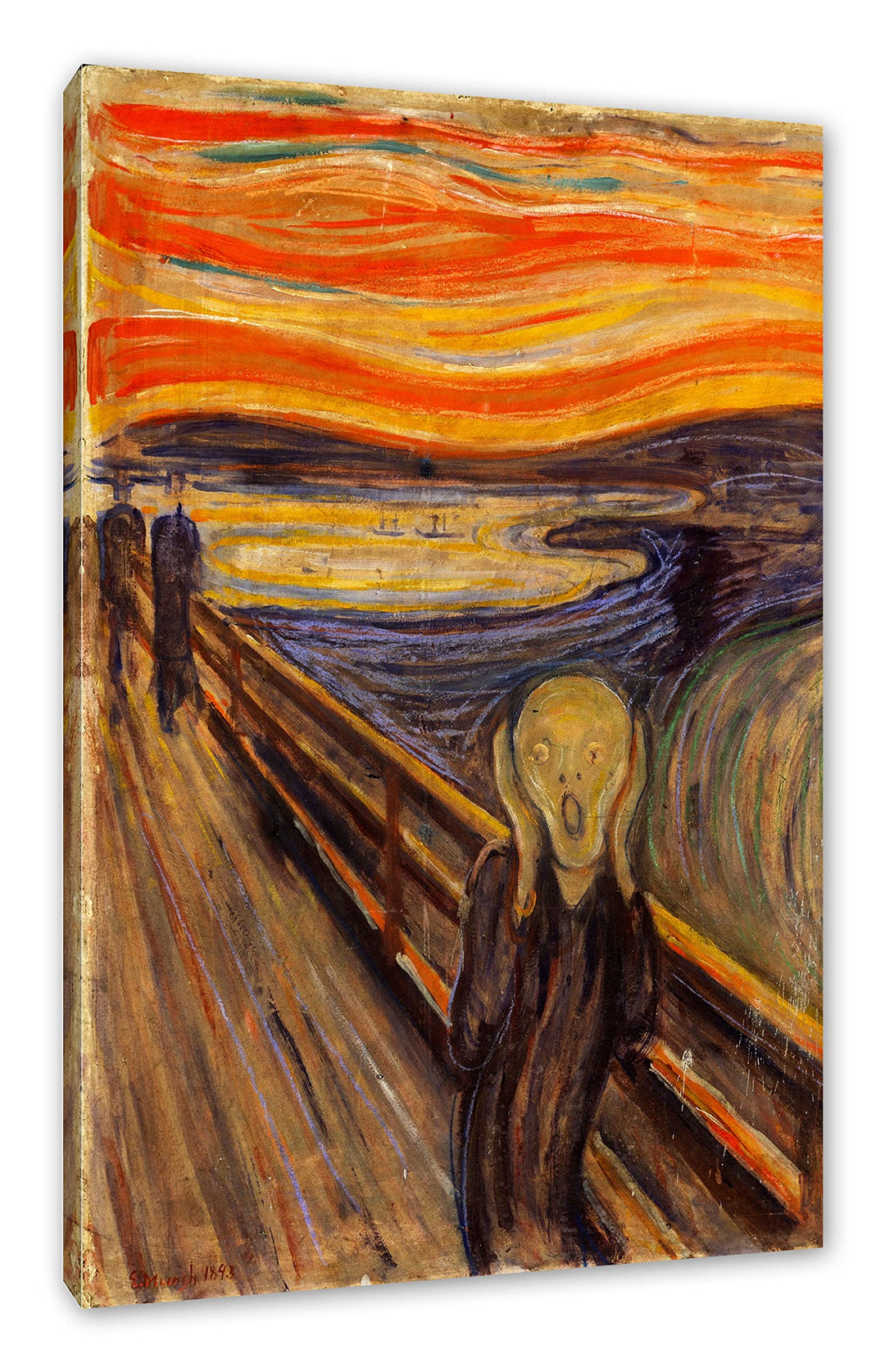 Generisch Edvard Munch - Der Schrei I als Leinwandbild/Grösse: 100x70 cm/Wandbild/Kunstdruck/fertig