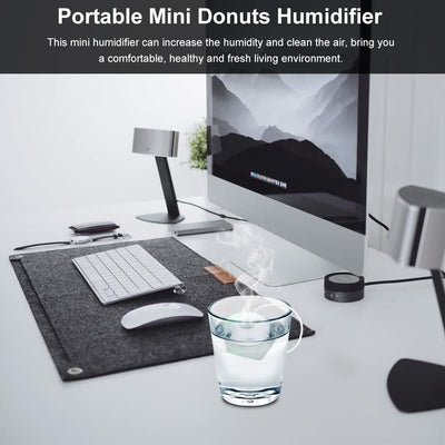 Eboxer Tragbarer Mini-Donut-förmiger USB-Zerstäubungsspray-Luftbefeuchter USB Luftbefeuchter für Hom
