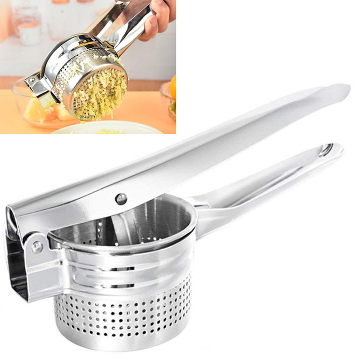 Kartoffelpresse Edelstahl Kartoffelstampfer Stampfer - 1 Stück, Robuster Kartoffelstampfer, Grosser