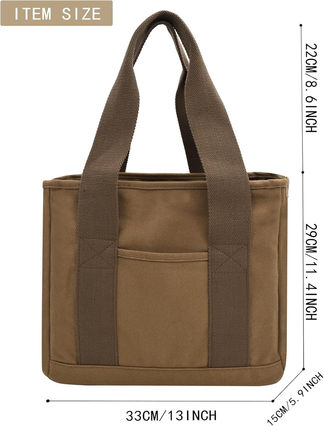 Damen Mittelgross Handtasche Canvas Satchel Tote Bag Schultertasche Shopper für Bücher Alltag Arbeit
