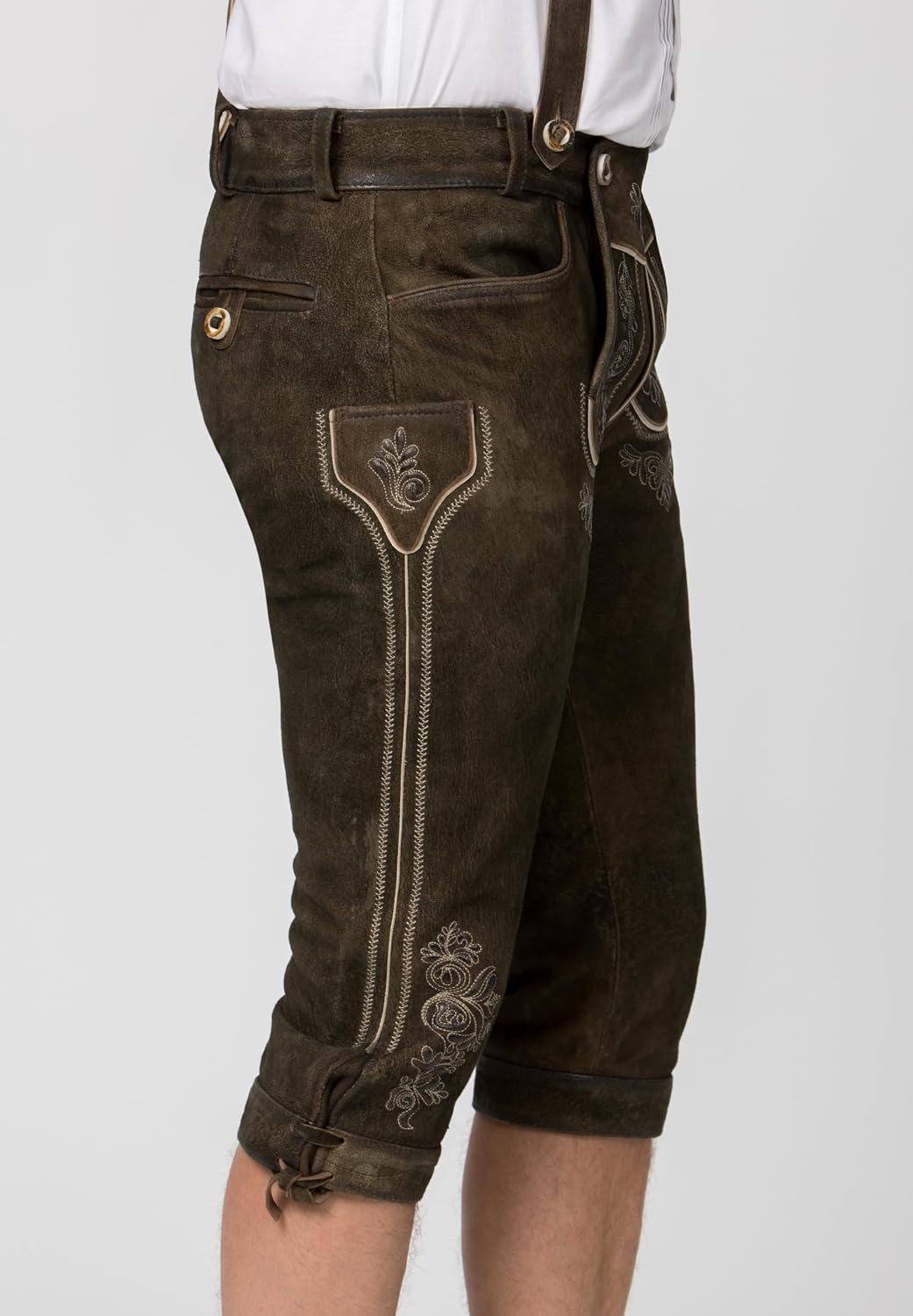 Stockerpoint Herren Trachtenlederhose Justin4 44 Bison Gespeckt, 44 Bison Gespeckt