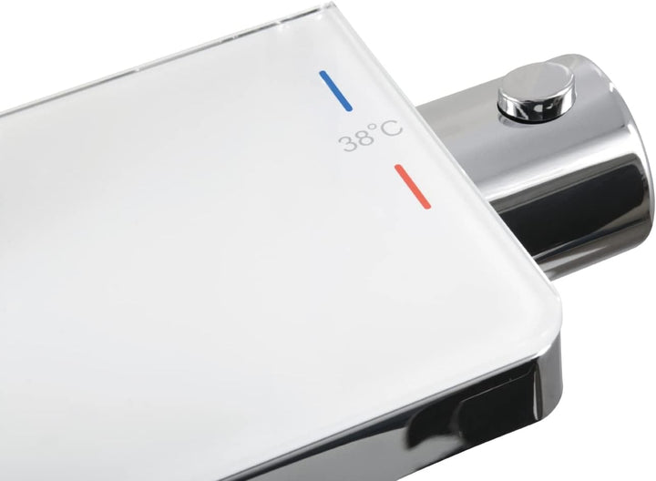 'aquaSu® Duschsystem Oblivio mit Thermostat-Armatur | Handbrause: 3-strahlig | Kopfbrause: 1-strahli