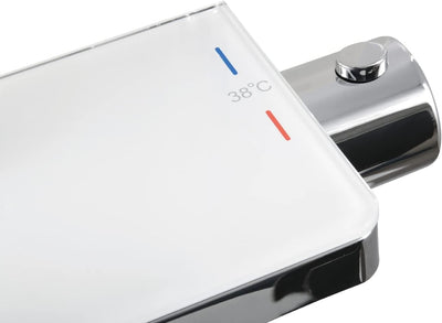 'aquaSu® Duschsystem Oblivio mit Thermostat-Armatur | Handbrause: 3-strahlig | Kopfbrause: 1-strahli