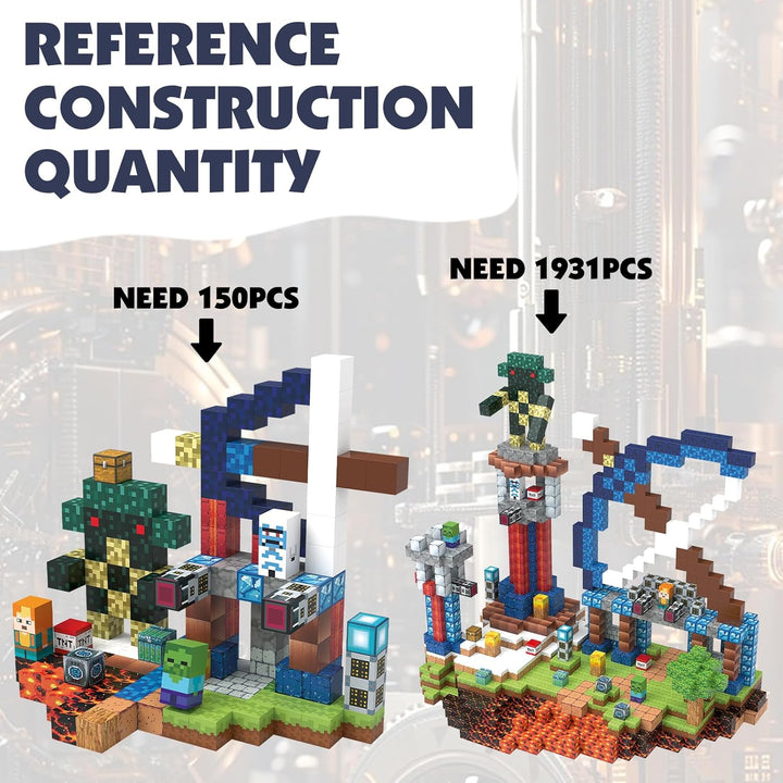 150 Teile Magnetische Bausteine, Baue Magnet 3D Pfeil und Bogen Bausteine Spielzeug für Kinder, Krea