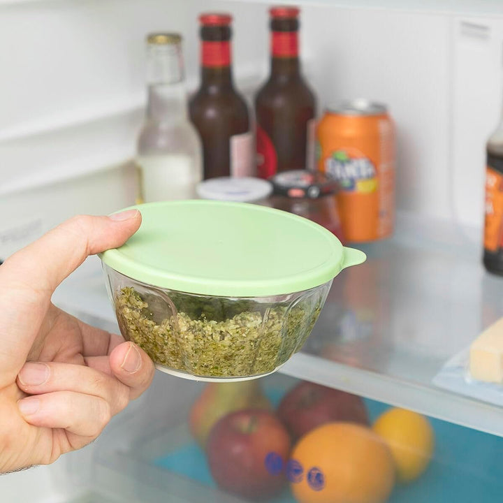 InnovaGoods - Manueller Mini-Zerkleinerer mit Seilzug Spinop, 400 ml Kapazität, Schnelles Hacken, Ei