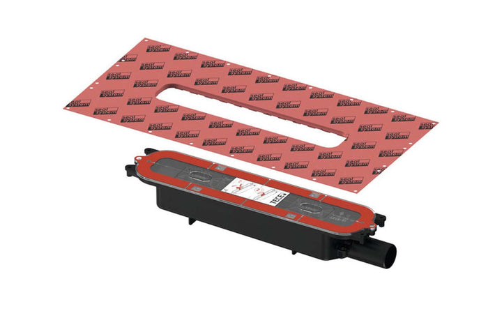 TECEdrainprofile Ablauf waagr. für Rinnenprofil DN 40, Aufbauhöhe 65 mm 673001