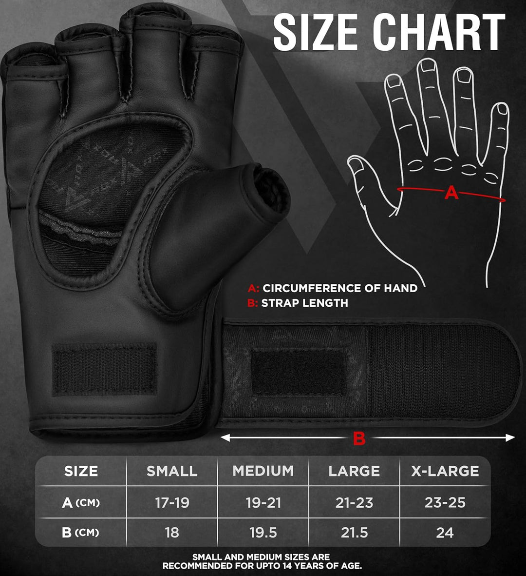 RDX MMA Maya Hide Handschuhe, Leder, Training, Kampfkunst, Boxsack, Kampf, Sparring, Kickboxen L Sch