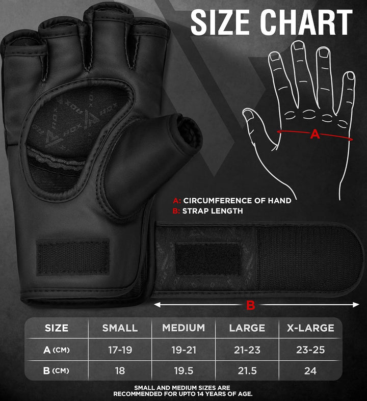 RDX MMA Maya Hide Handschuhe, Leder, Training, Kampfkunst, Boxsack, Kampf, Sparring, Kickboxen L rot