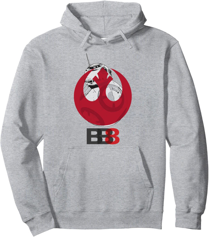 Star Wars The Last Jedi BB-8 Behind Rebel Logo Pullover Hoodie