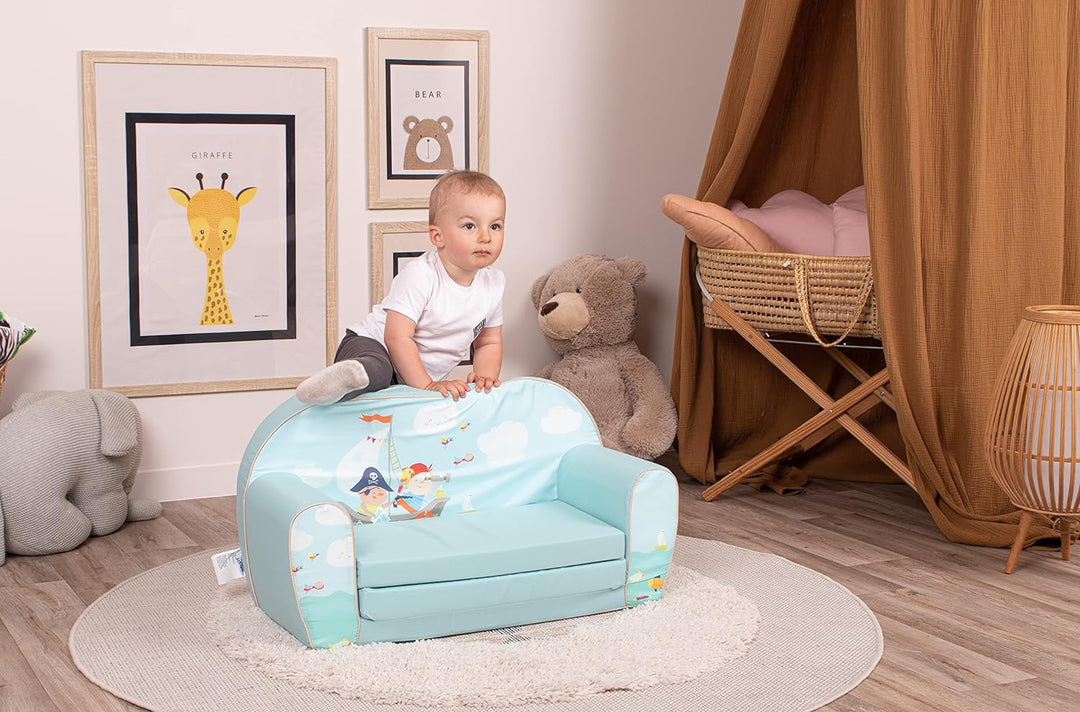 Delsit Kindersofa zum Ausklappen - Kinder Sofa mit Schaumstofffüllung - Sofa Kinder mit Abnehmbarem