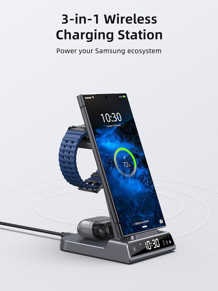 Wireless Charger für Samsung Ladestation für Galaxy S25 Ultra, Induktive Ladestation für Samsung Gal