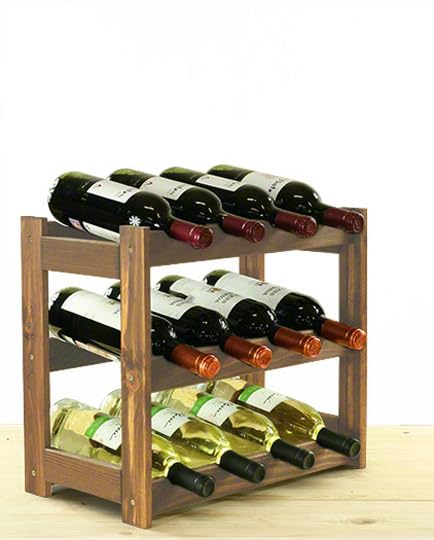 PROREGAL Weinregal PINOTWINE | HxBxT 38x43x25cm | 12 Flaschen | Massives Kiefernholz | Braun geölt |